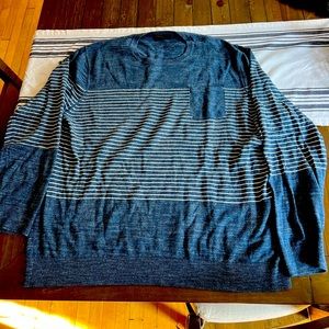 Banana Republic blue striped pocket sweater XXL